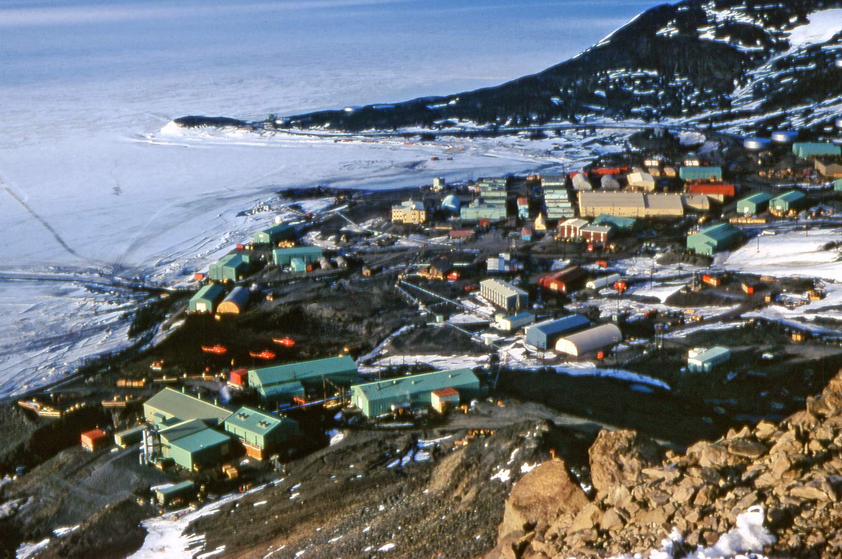 McMurdo Station as seen from Observation Hill, December 1972